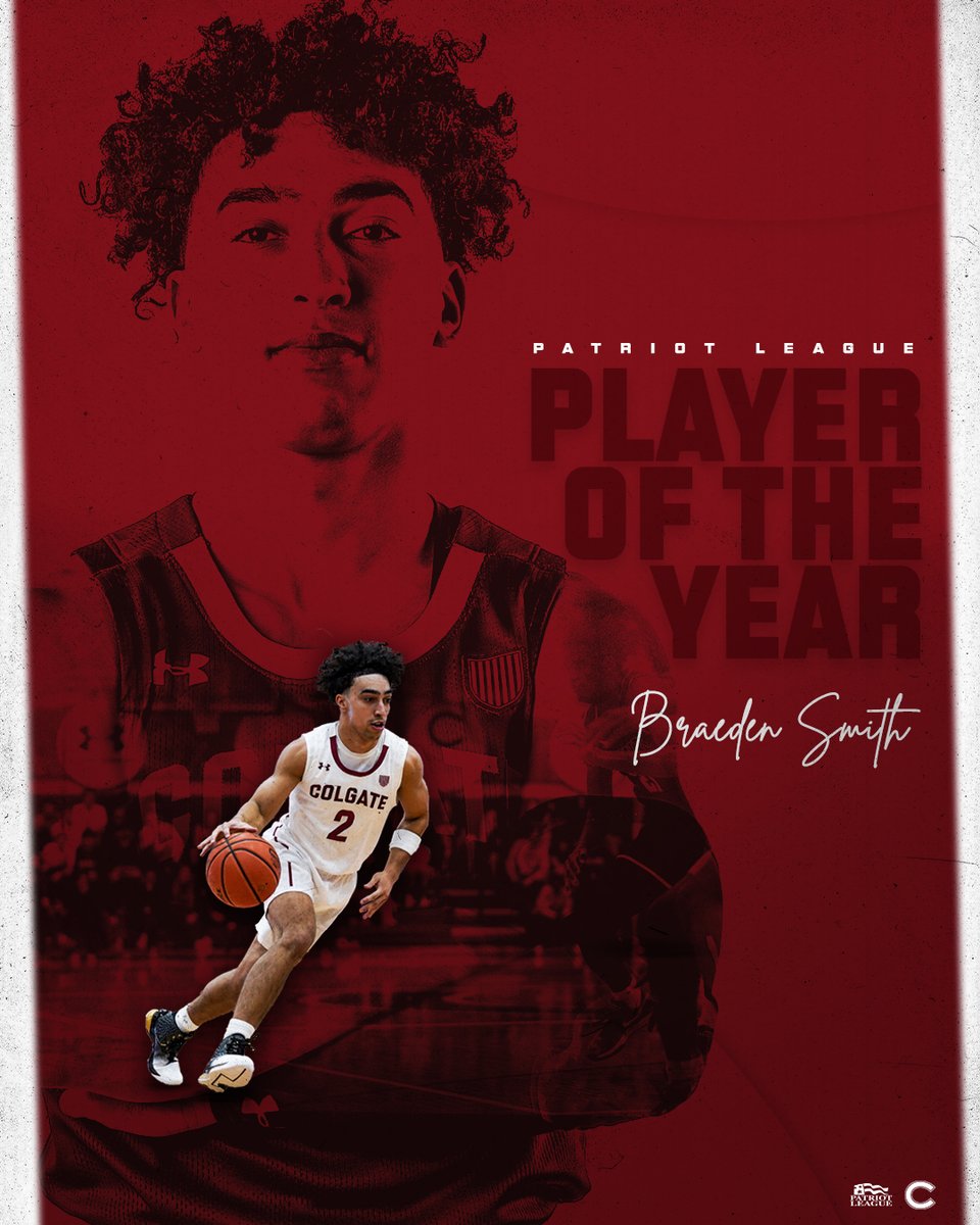 𝐏𝐚𝐭𝐫𝐢𝐨𝐭 𝐋𝐞𝐚𝐠𝐮𝐞 𝐏𝐥𝐚𝐲𝐞𝐫 𝐨𝐟 𝐭𝐡𝐞 𝐘𝐞𝐚𝐫

<a href="/Braedensmith_22/">Braeden Smith</a> becomes the first sophomore since 2015 to be named <a href="/PatriotLeague/">Patriot League</a> Player of the Year.

#GoGate | #PatriotMBB