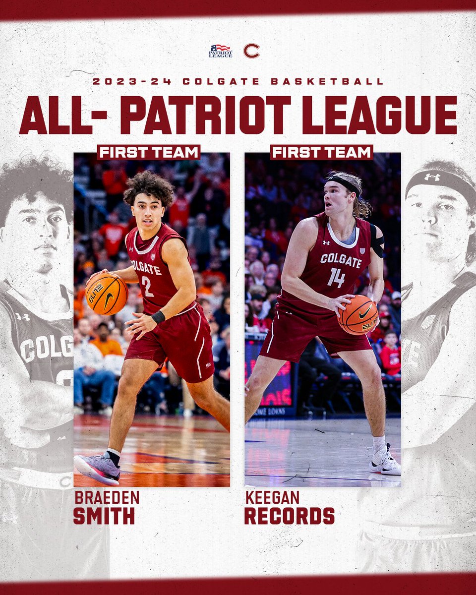 First Team duo >>> ▪️@Braedensmith_22 ▪️@KeeganRecords #GoGate | #PatriotMBB