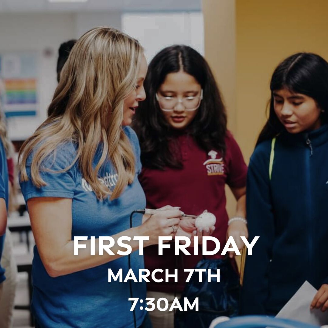 First Friday RESCHEDULED!

We will host our First Friday, which is an opportunity to meet with our school leader and hear the plans for the rest of the school year. We hope to see you on Thursday, March 7th at 7:30am.

#STRIVEwithus ##WorkHardStriveHarder