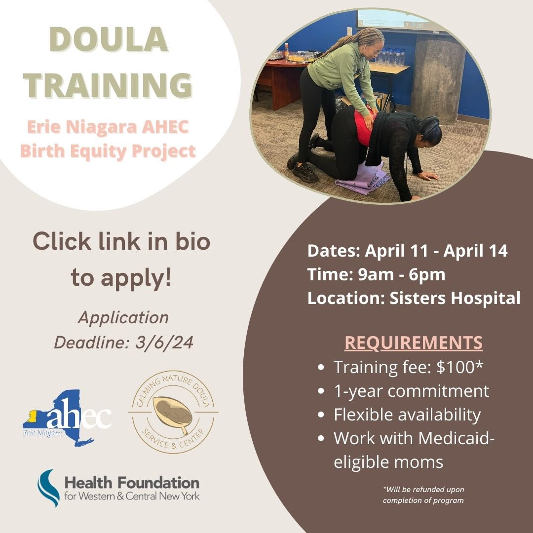 #MaternalHealthMonday! Are you interested in becoming a doula? This is your last chance to apply to participate in doula training with the Birth Equity Project this April! 
Apply here: forms.gle/qhUnk34NT6bU6i…