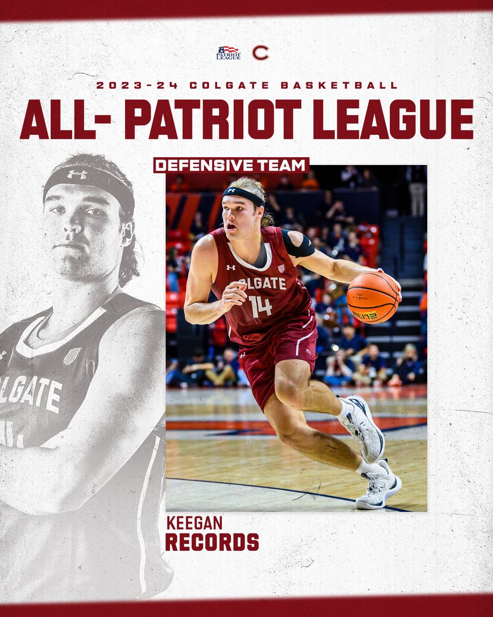 Defense wins championships 😤

<a href="/KeeganRecords/">Keegan Records</a> lands All-Defensive Team honors for the second consecutive season.

#GoGate | #PatriotMBB