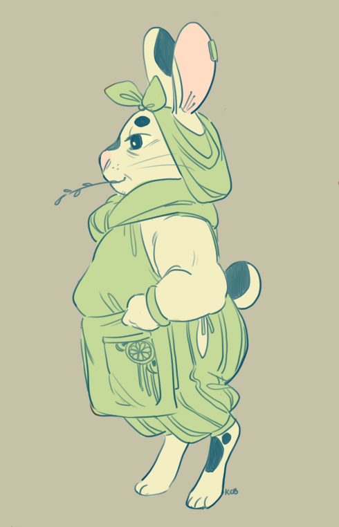 KaneshaCBryant's tweet photo. i watched Scavenger’s Reign and it unblocked the part of my brain  dedicated to Rabbit Shenanigans so here’s a stout baker and  some light design fiddling with the goddess Katah from like 6 months  ago.

shout out to the 5 Rabbit Enjoyers who still remember Downtrodden. https://t.co/B5w4dKY0M6