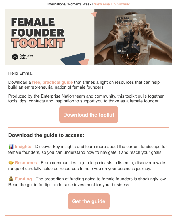 I know I'm biased but if you are a female founder, download this 👇Packed with resource, connections, tips. Great job @lornabladen + team marketing & community ow.ly/jtqn50QJYTy