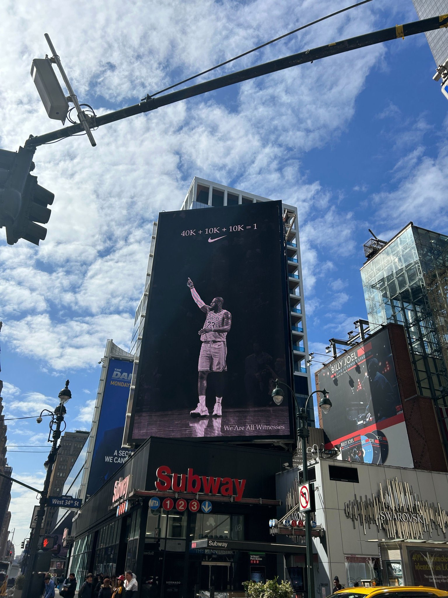 Courtside Buzz on X The two newest Nike billboards in New York City LeBron James 40k 10k 10k 1 Caitlin Clark s This was Never a Long Shot Incredible