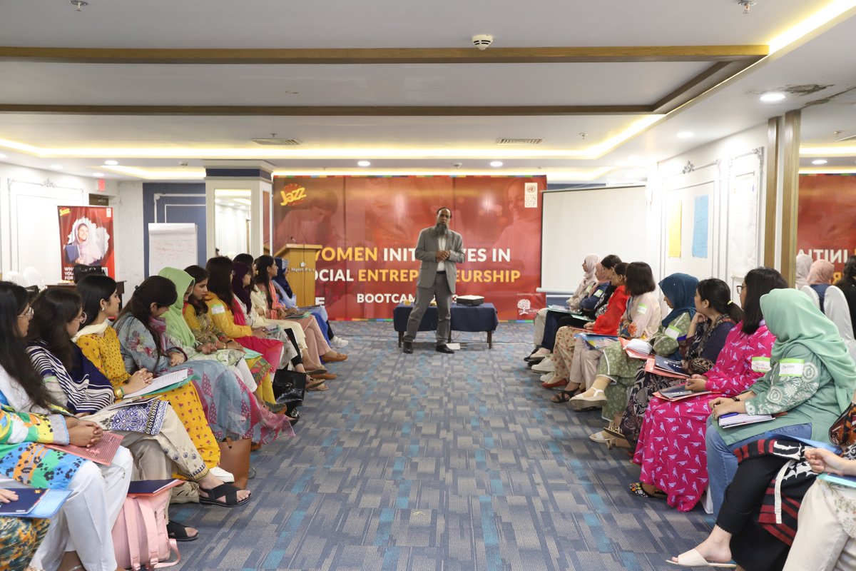 #WISE (Women Initiatives in Social Entrepreneurship) an initiative  by <a href="/jazzpk/">Jazz</a> &amp; <a href="/UNDP_Pakistan/">UNDP Pakistan</a> has equipped 432 women entrepreneurs with essential skills. Through 13 bootcamps nationwide, women-led social enterprises have gained expertise in problem solving, branding, marketing