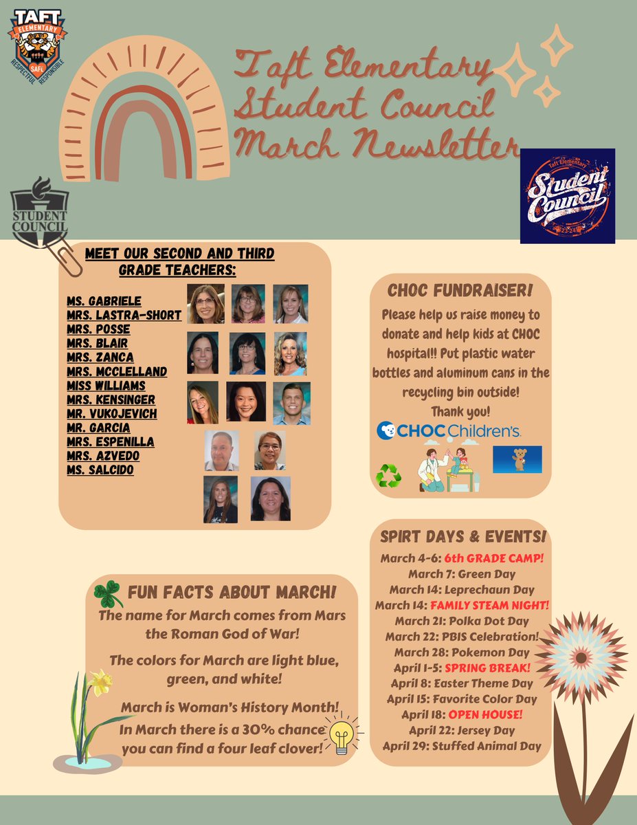 Student Council: March Newsletter