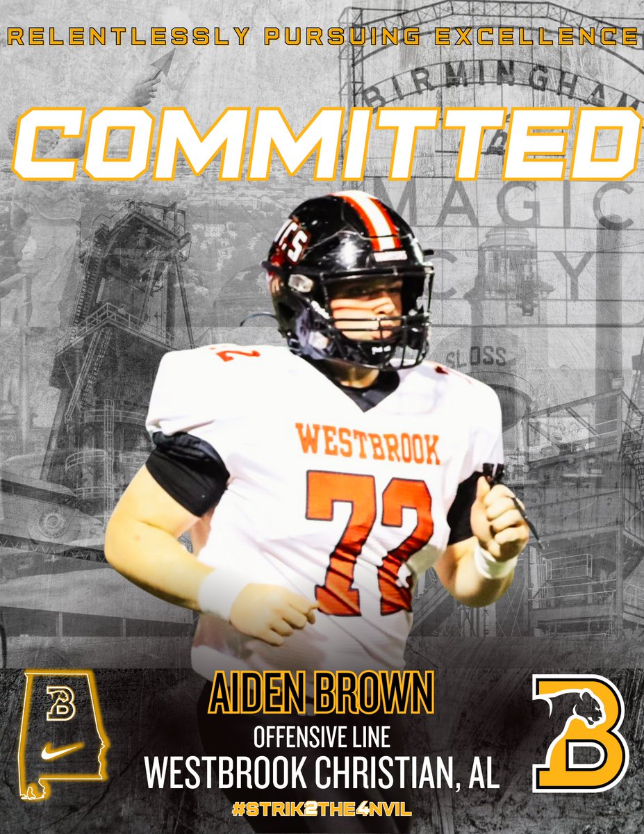 Big addition to the offensive front from a great in-state program, Welcome Aiden Brown to the Panther O
#Strik2the4nvil | #Excellence