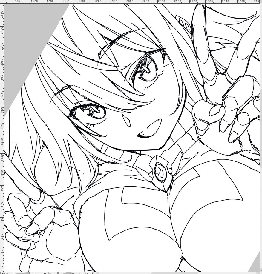 今日はうちの子12周年なのでイラスト描いてるけどもう寝ないといけない(=ω=; 