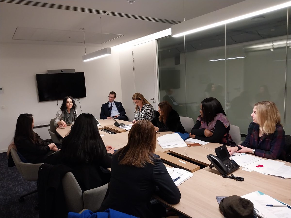 #IWDU women meeting with Miriam Lexmann, Anna-Michelle Asimakopoulou from the European Parliament discussing issues ranging from the foreign/global policies on trade and democracies to trends after the EP elections @iwdu_global @idualliance