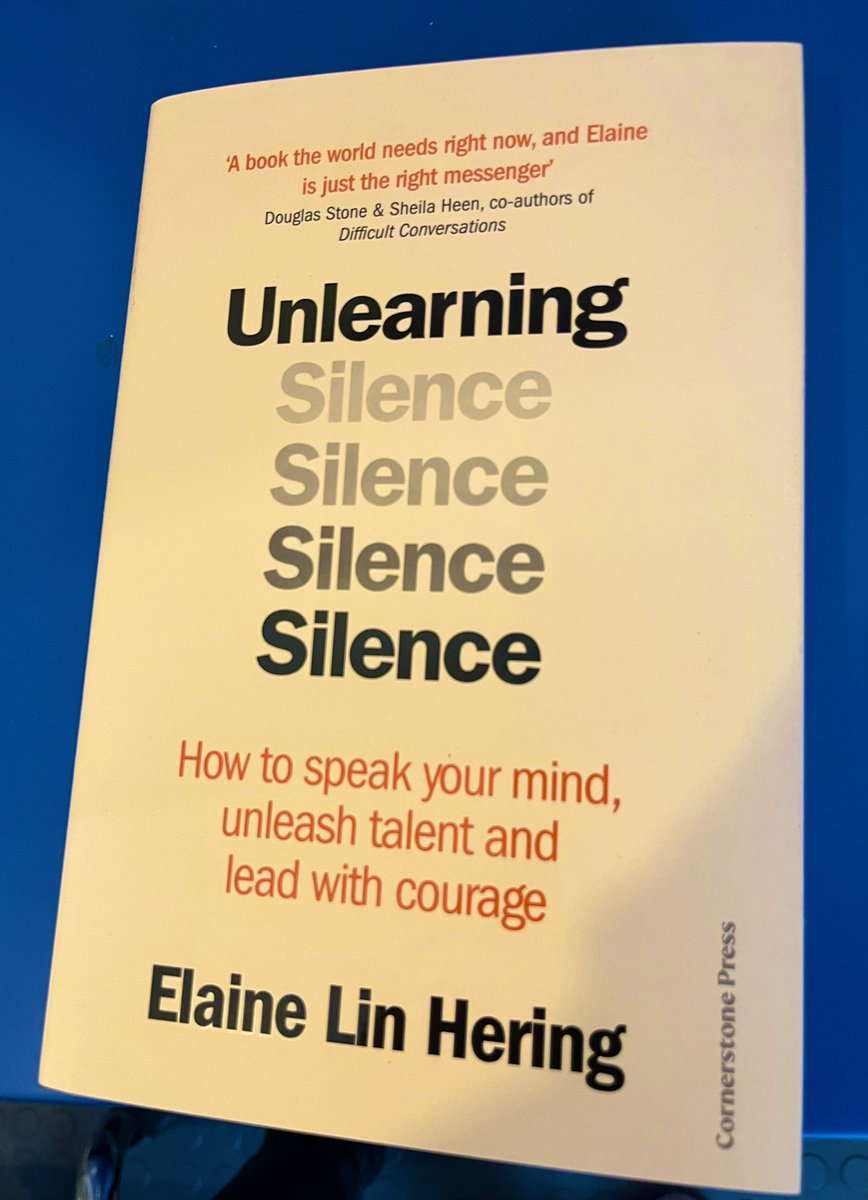Copies are in! #UnlearningSilence  offers tips for creating a culture where voices are heard. 

From the classroom to the boardroom, @elainelinhering explores the roots of silence. Improve relationships, speak your truth & learn to be authentic. Elaine is in London 7-10 April.