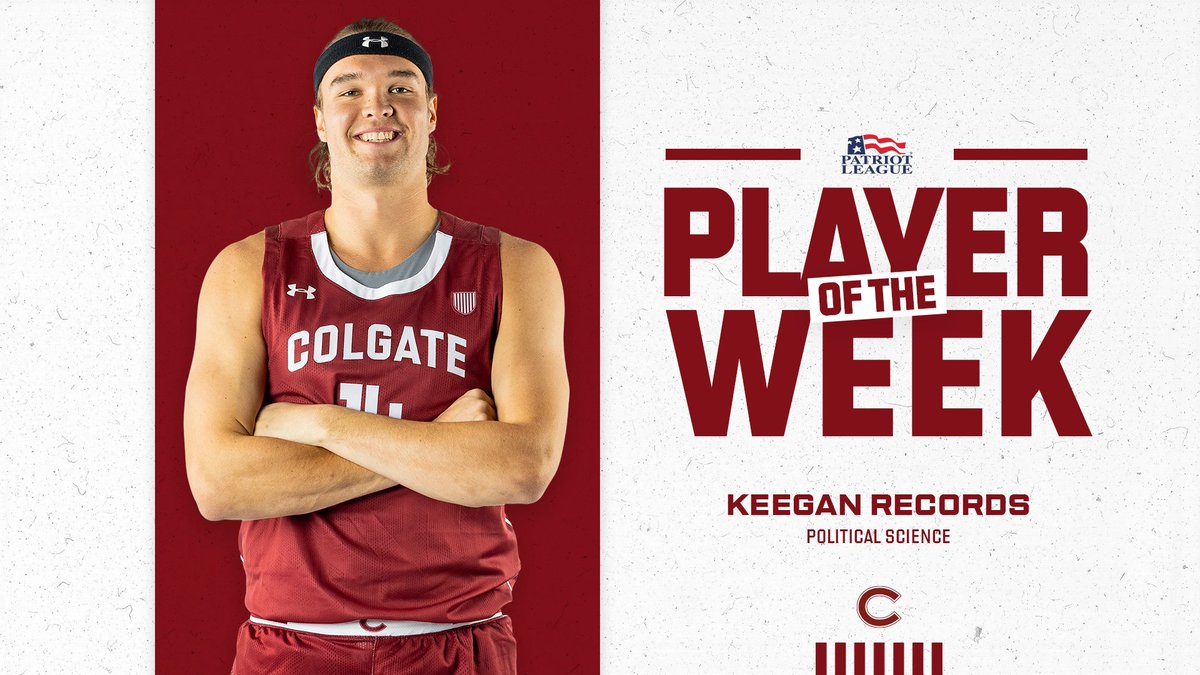 Big week for the big fella 💪

<a href="/KeeganRecords/">Keegan Records</a> brings home the final <a href="/PatriotLeague/">Patriot League</a> Player of the Week honor of the season. 

#GoGate | #PatriotMBB