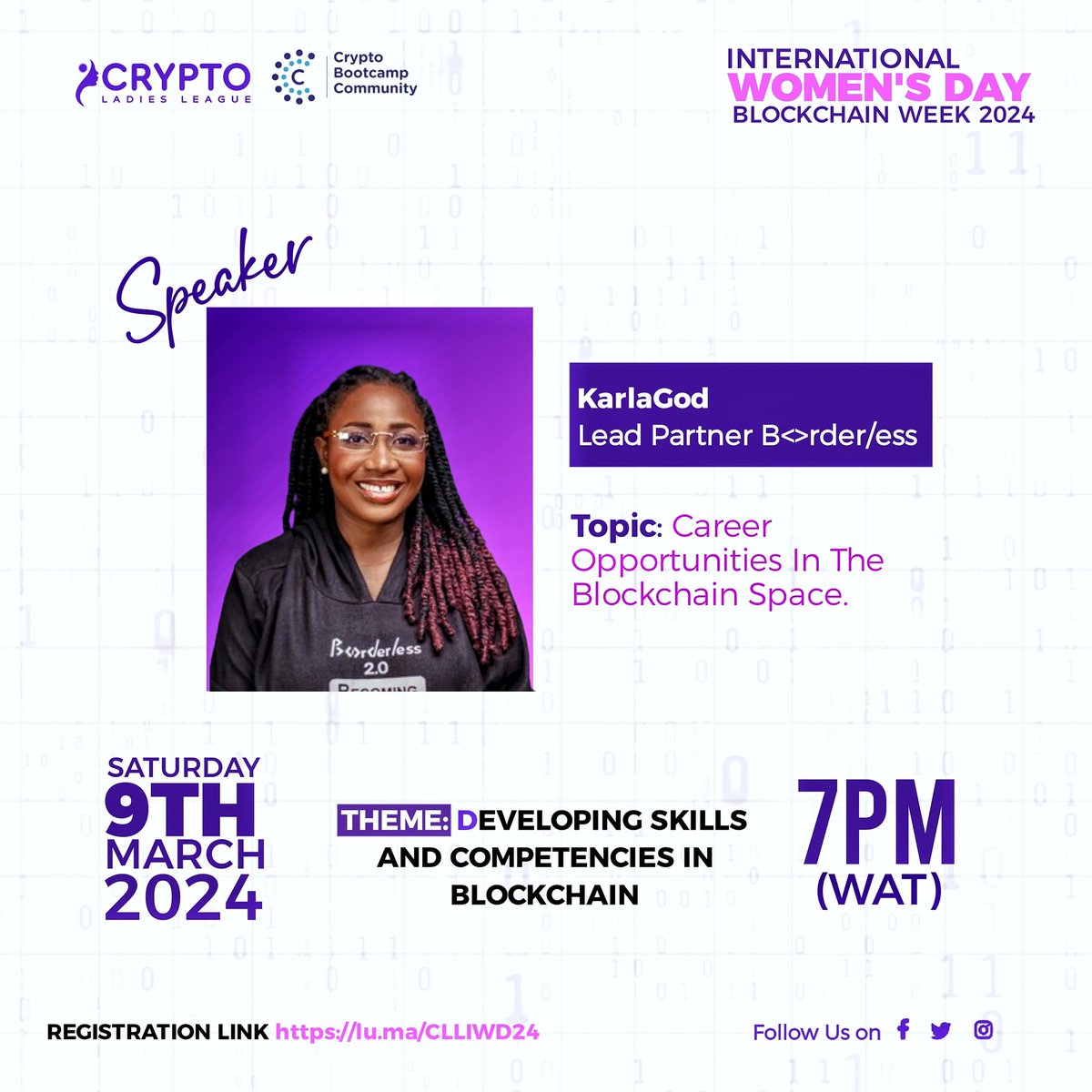 CryptoLadiesL_'s tweet image. Meet our First speaker... The amazing @_karlagod. Lead partner @BorderlessDev  founder @cryptosmartnow and frontier in the industry. You sure want to hear here.

Book your slot today by registering with the link below
lu.ma/CLLIWD24