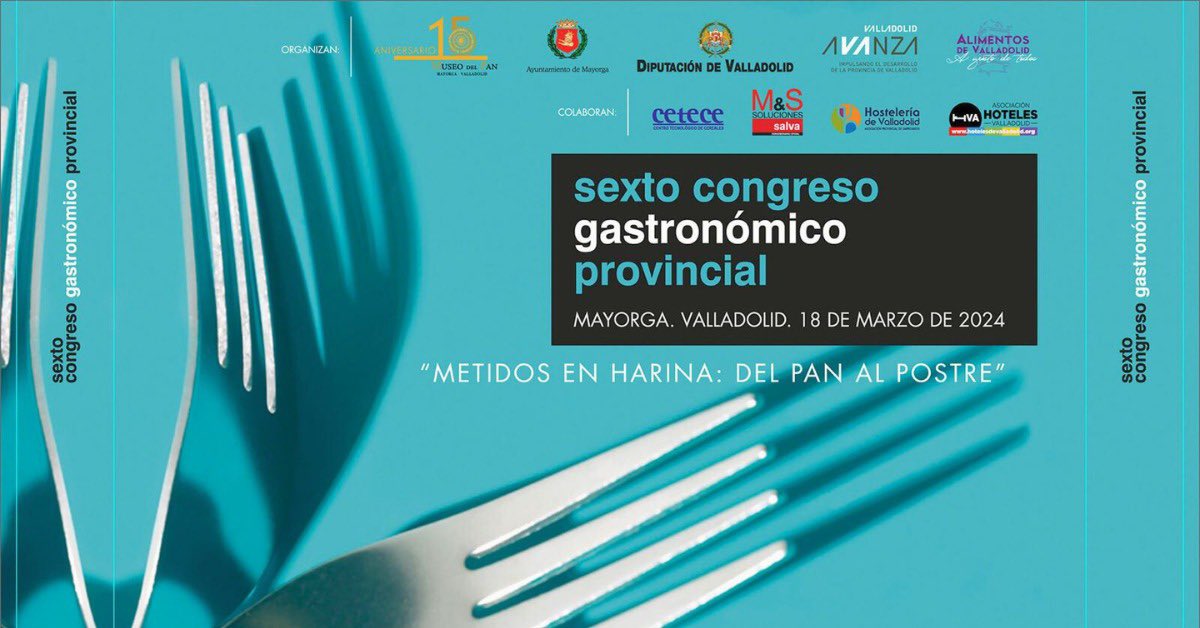 〰️¡Ya puedes inscribirte en el XI Congreso Gastronómico Provincial!〰️ 👍 congresogastronomicovalladolid.es El congreso está dirigido a profesionales de panadería y repostería, hosteleros, restauradores y estudiantes de cocina. Para esta nueva edición se propone como temática “METIDOS EN…