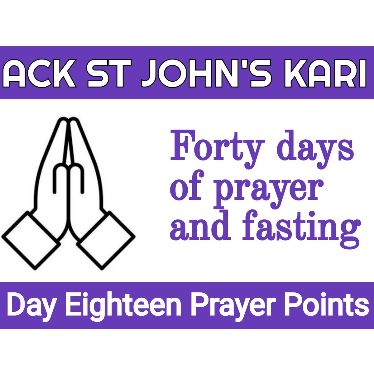 DAY EIGHTEEN PRAYER POINTS

1. Pray for National unity and harmony in our country.
2. Pray for areas and people that has been affected by insecurity

Leading verse
Psalm133:1