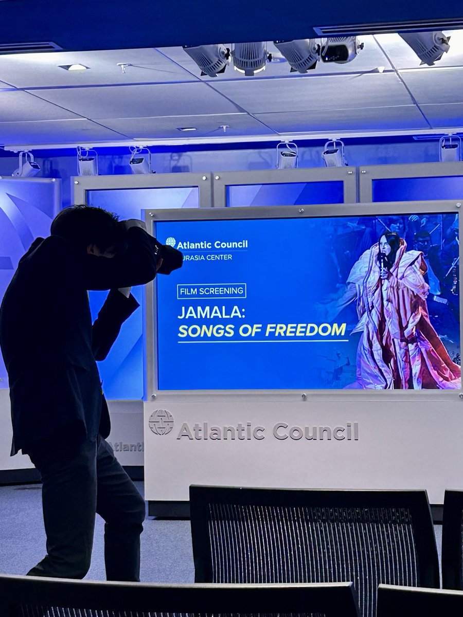 Seeing this film about #Jamala and #waronukraine  ⁦@AtlanticCouncil,⁩ happening now!