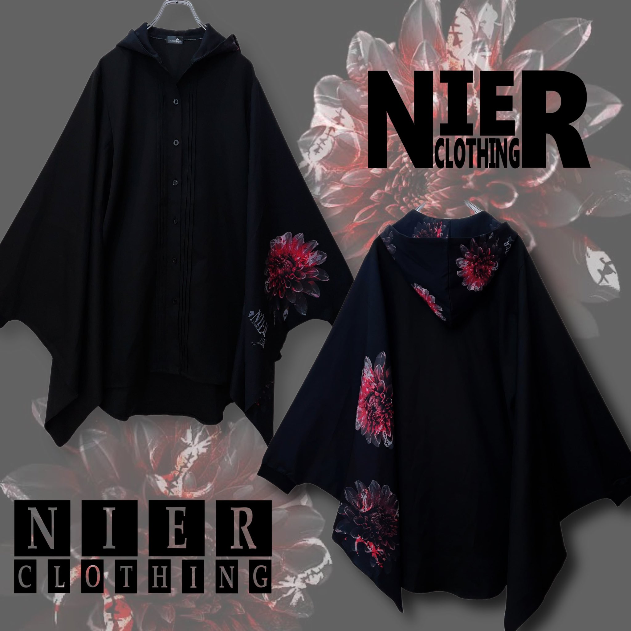 楽天市場】NieR (ニーア) 袖リブ付き着物風袖ブロッキングシャツ