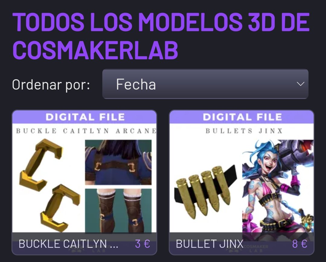 Llevo meses queriendo hacer esto pero tenía miedo, miedo a que no funcione, pero si no lo pruebo, pues nunca lo sabré no? 😅 

Así que aquí tenéis mi tienda de diseños 3D, iré subiendo más, se agradece muchísimo el feedback 🙏

cults3d.com/es/usuarios/Co…