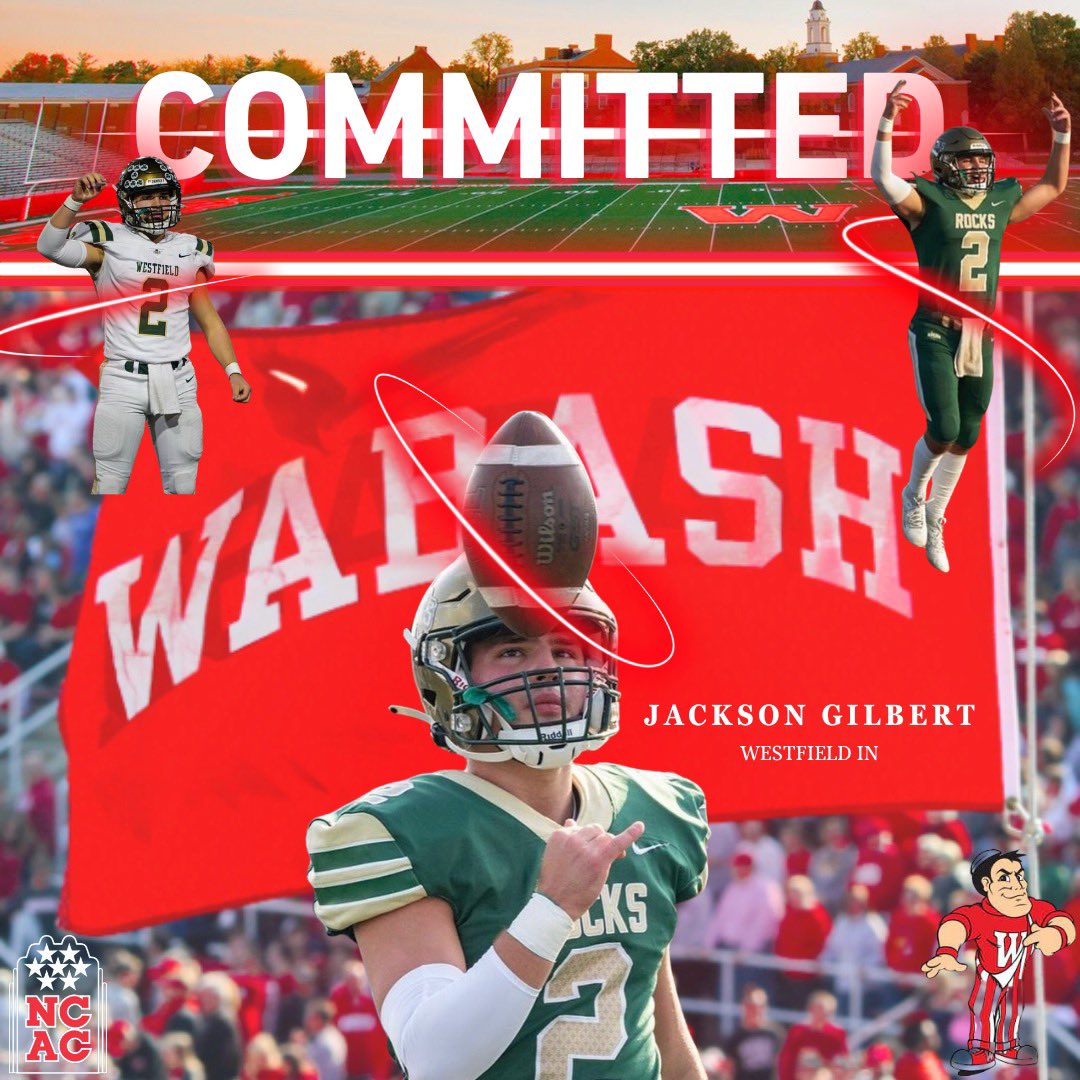 🔴 COMMITTED ⚪️ Thank you God and everyone who has helped me along the way. Can’t wait for my next chapter at Wabash College! #WAF @WabashFB @coachgilbert10