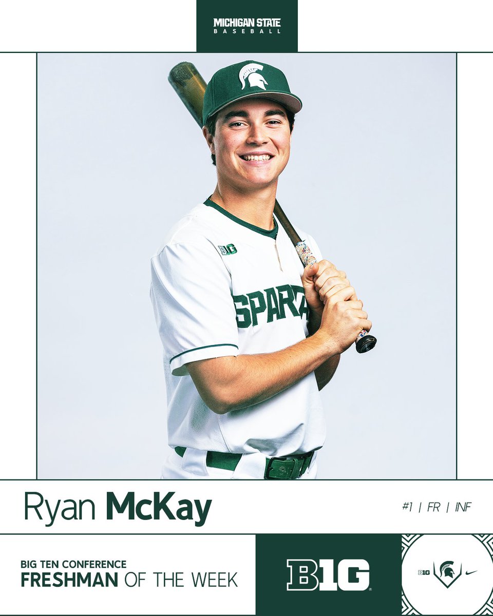 Congrats to Ryan McKay on being named the <a href="/B1Gbaseball/">Big Ten Baseball</a> Freshman of the Week!!

#GoGreen | <a href="/Ryanmckay51/">Ryanmckay5</a>