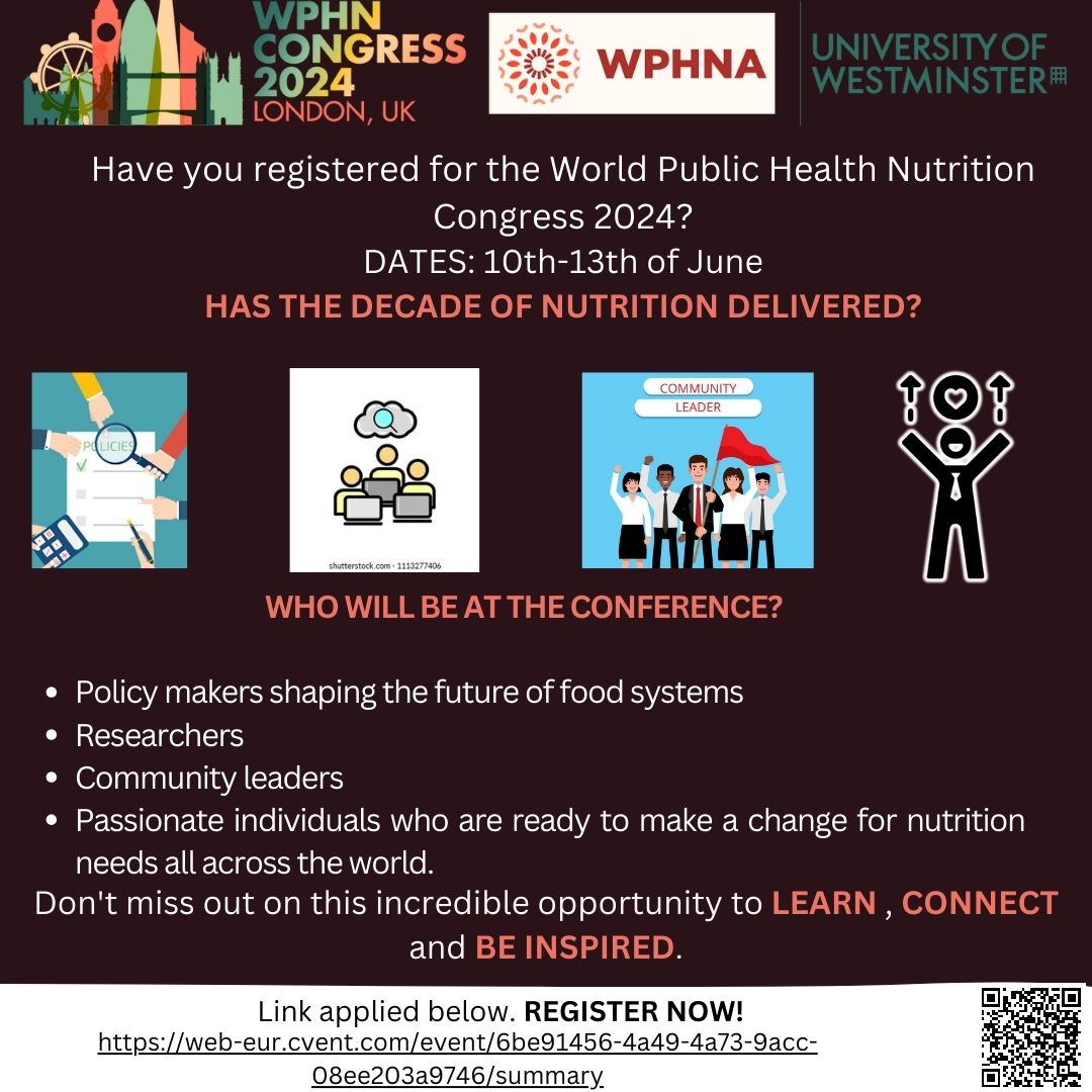Join us at the World public health Nutrition Congress 2024 Empowering Low-Income Countries for Healthier Futures. Together, let's address nutritional challenges, share insights, and foster collaborations for sustainable solutions. #NutritionForAll #HealthierFutures