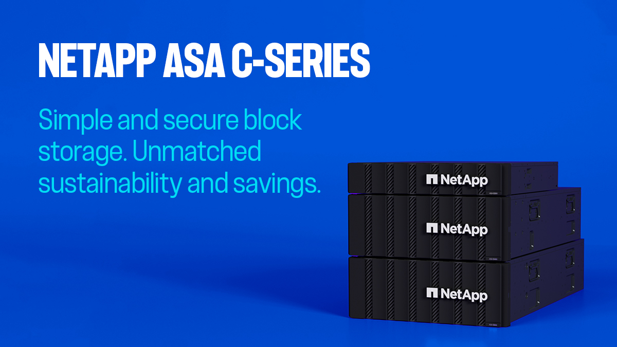 Get everything your business needs from SAN with our ASA C-Series! Satisfy the needs of your capacity-intense @VMware applications & databases with all-flash performance & efficiency for the price of hybrid flash. Start your new SAN journey here: ntap.com/48DK3Wz #AllFlash