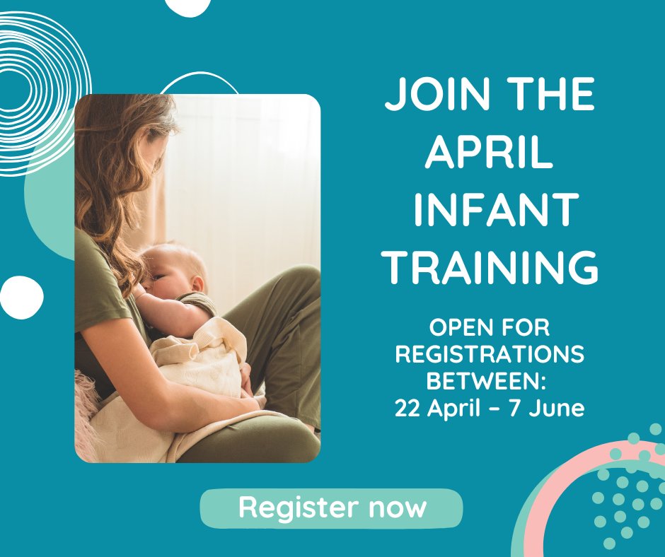Missed February's INFANT training? No worries! The April course is open for early years and health professionals. Learn about healthy eating and active play in babies 0-2. Register here to support mums, dads, and carers in your community: bit.ly/3GZFWrt @DeakinIPAN