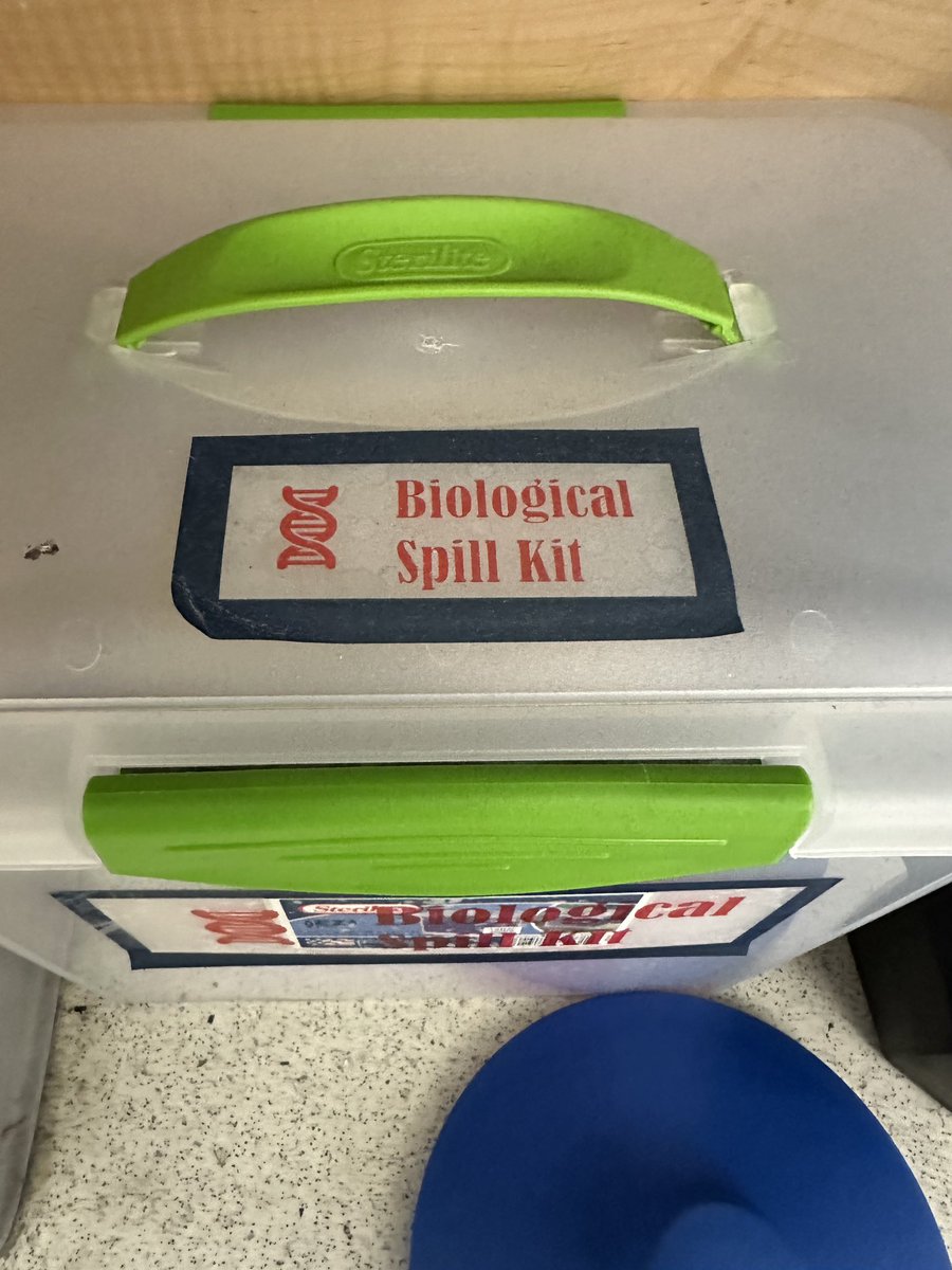 We’ve got a guest submission!! Guess this spill kit is only good for organisms with left handed DNA…