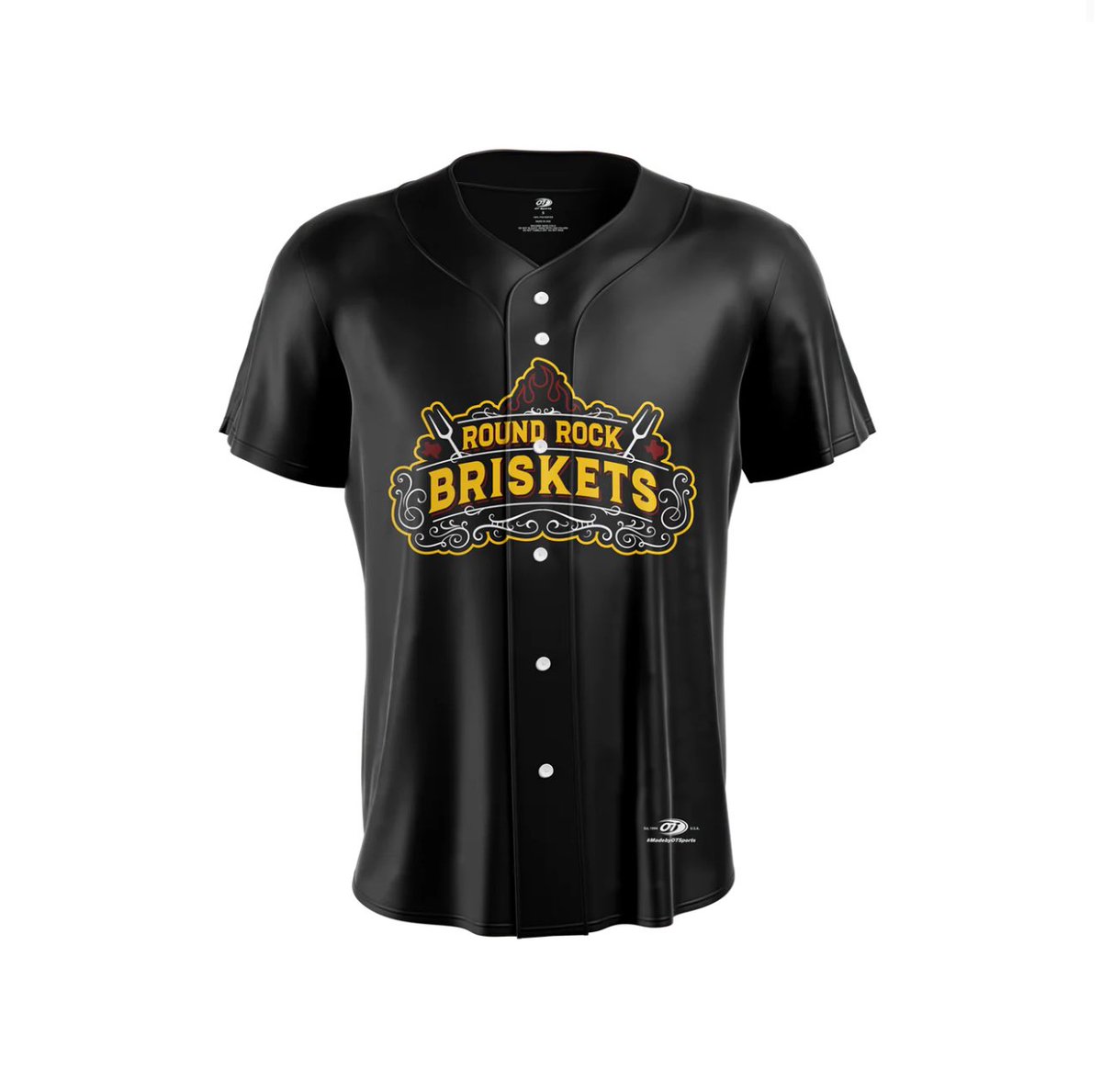 Round Rock Briskets merch is pretty sweet except the jersey that looks like it was designed for Batman