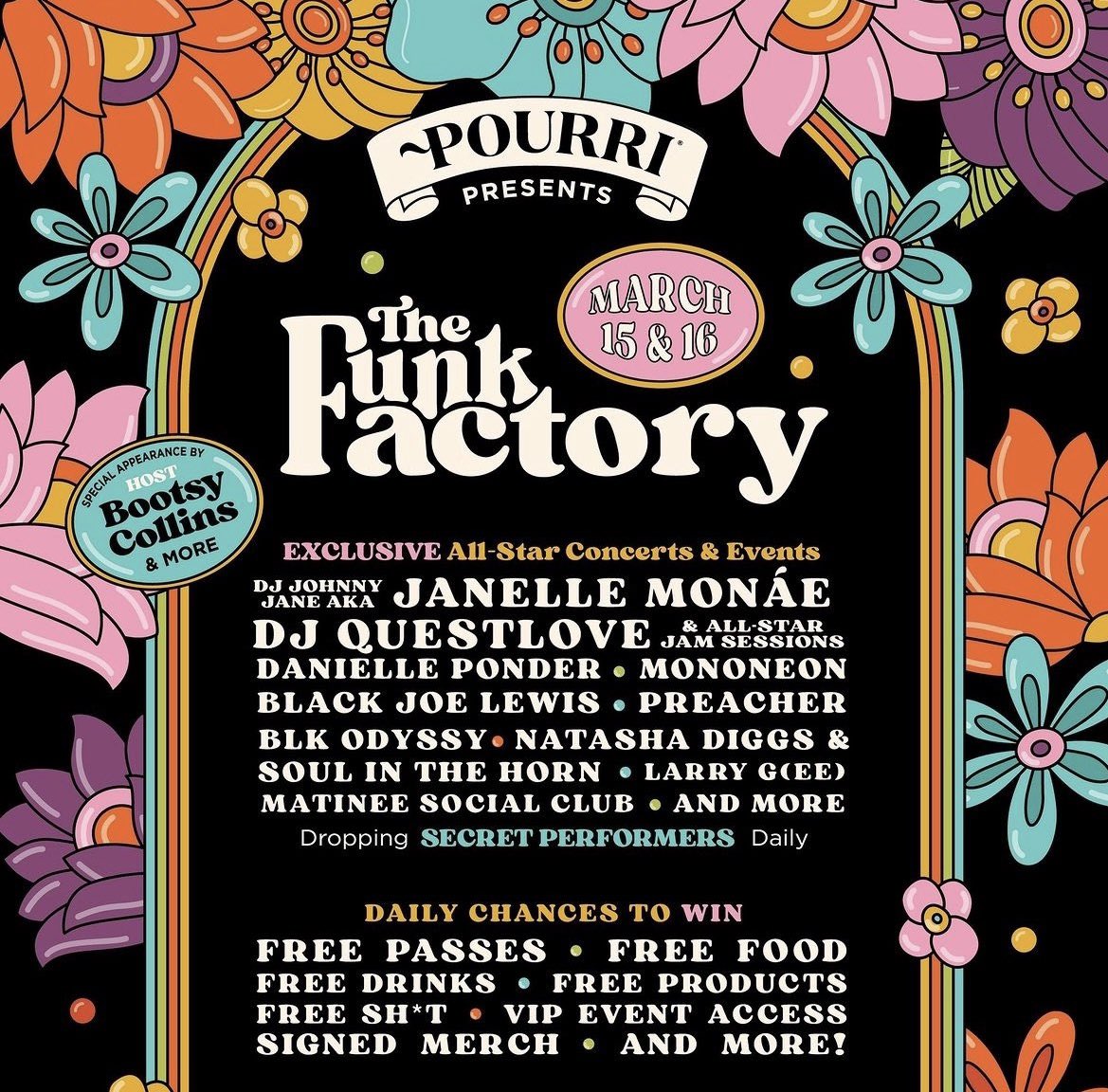The lineup for the <a href="/RollingStone/">Rolling Stone</a> x <a href="/PooPourri/">~Pourri</a> Funk Factory is here!

🗓️ Thurs 3/14 - Sat 3/16
📍 412 Congress Ave)

👀 Janelle Monae (DJ set)
👀 DJ Questlove

This event is open to the public, SXSW badges receive priority.

RSVP for public - bit.ly/3TeYiwo
#SXSW <a href="/sxsw/">SXSW</a>