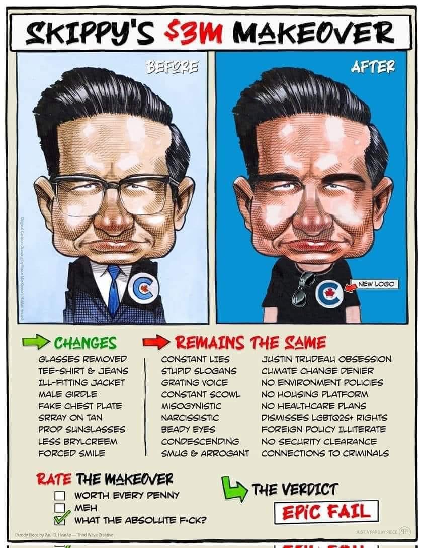 Gemintheruff1's tweet photo. this is far from the Conservative party of your parents or grandparents. Wake up Canada ๐จ๐ฆ #CPC #NeverPoilievre #FRNJ https://t.co/zxH7y2hmSz