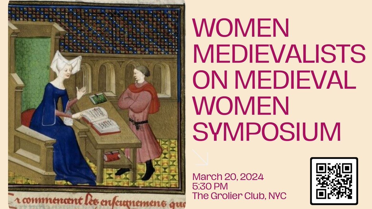 ATTN: medievalists! Join the ATBL March 20 for a free “State-of-the-Field” virtual & in-person symposium: Women Medievalists on Medieval Women. View our speaker list and register today! buff.ly/4c3HVKw @medievalacademy @BLmedieval @RSAorg #medievalwomen #medieval