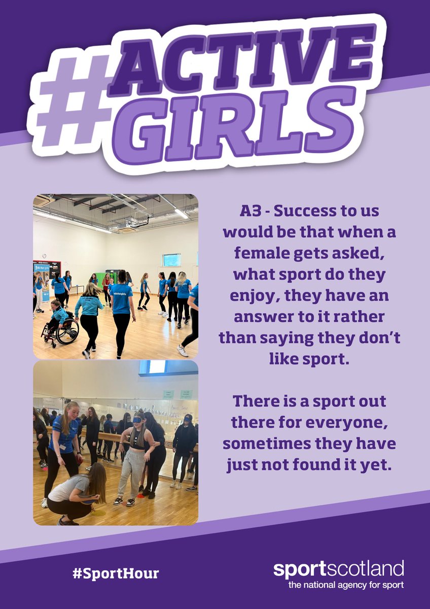 #SportHour

A3 - There is a sport out there for everyone, they have just not found it yet 🩵 

#ActiveGirls