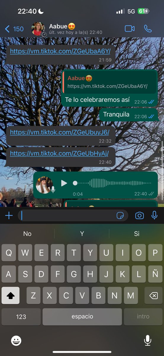 me hace la más feliz enviándome tik tok 😍😍
