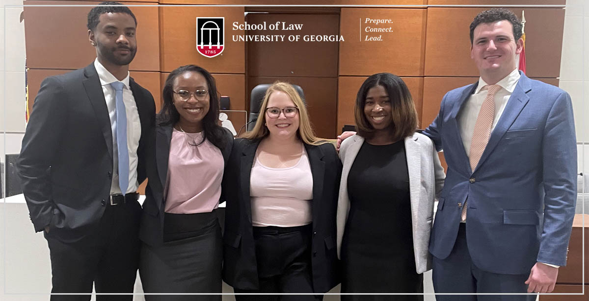 Congratulations to 3Ls Shepherd Bridges, Delaney Davis, Jessica Davis, Ericka Love and 2L Wesley Tillman, who finished as national finalists in the inaugural Shark Beach Showdown Mock Trial Competition. law.uga.edu/news/78889 #ugalaw