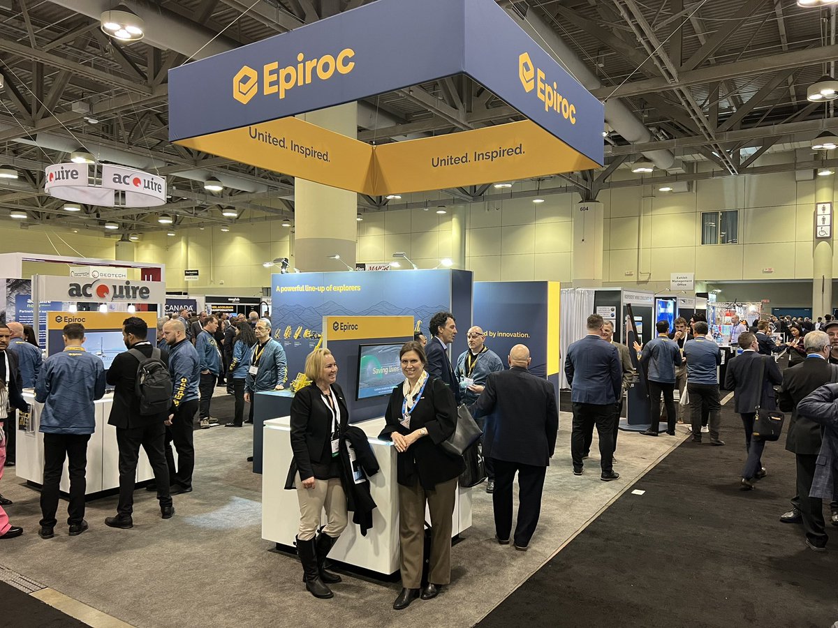 Busy day at world leading  mining convention @the_PDAC in Toronto, visiting 🇸🇪 mining experts & excellence on display. #pdac2024 #SGU @SIMSmining @epirocgroup      #sustainablemining