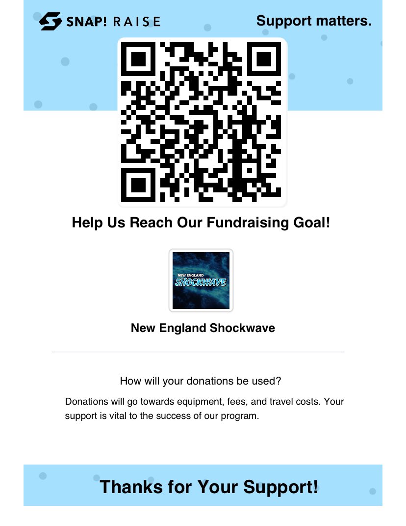 Shockwave has kicked off its annual fundraiser campaign today! We are LIVE through 4/1/24! Even if you cannot donate, please help us share! Thank you so much in advance for your support! raise.snap.app/donors/new-eng…