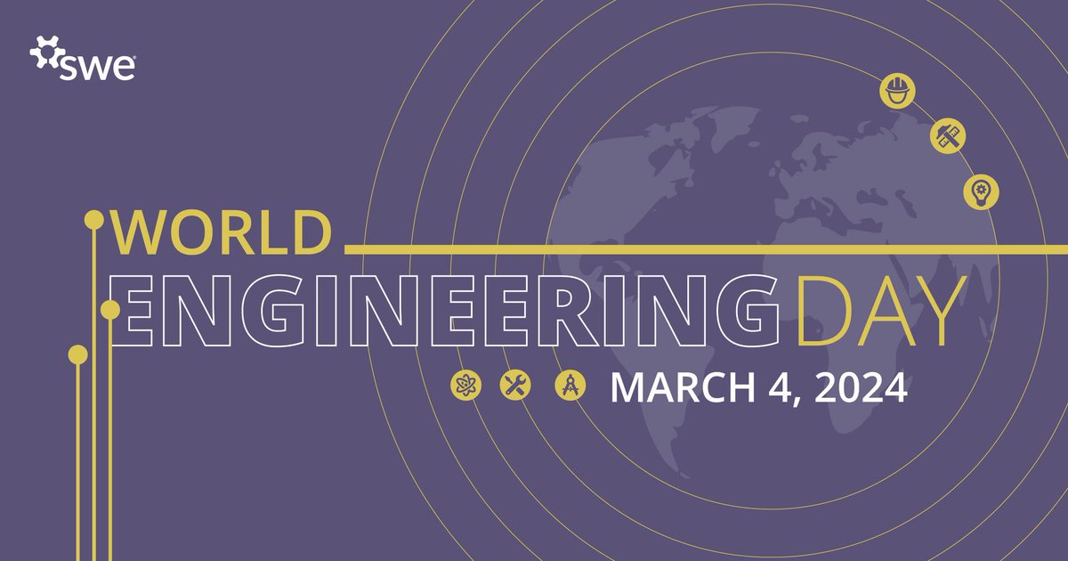 Happy World Engineering Day! This year's theme, "Welcome to the Future" today!
Check out UNESCO's 24 hour broadcast to see how engineers across the globe are celebrating: worldengineeringday.net (Copied from SWE)