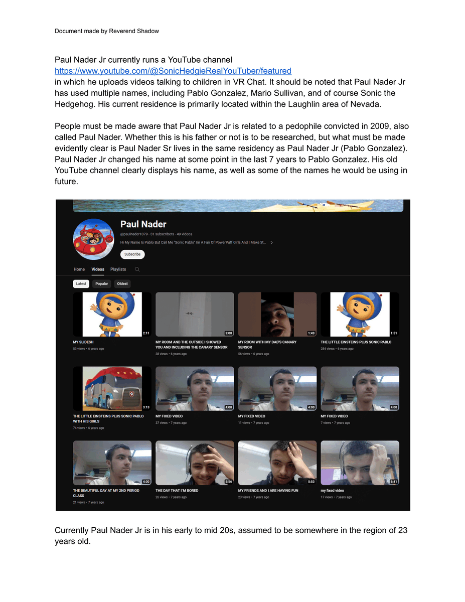 I was right all along and you tried to debunk me
I pointed you to the evidence and you called me a liar
I was attacked for being right
I am the victor, and to the victor go the spoils
Fuck you Paul Nader
#nevada #laughlin #predator #exposed