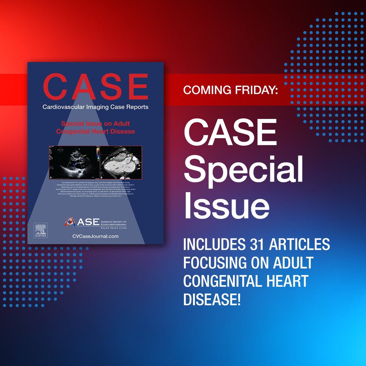 COMING FRIDAY: We will be releasing our #CASESpecialIssue, which will include 31 ARTICLES focusing on adult congenital heart disease! #ACHD🫀 Get ready for #10DaysofCASE from March 8-17!