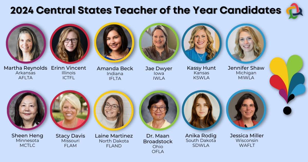 We are so excited to come together in just over a week to celebrate these 12 amazing State Teachers of the Year! We look forward to seeing everyone in Minneapolis to "Reclaim our Joy!"