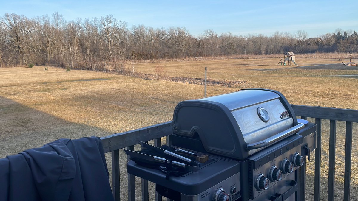 First bbq of the year- what a beauty day here in @Greater_Napanee