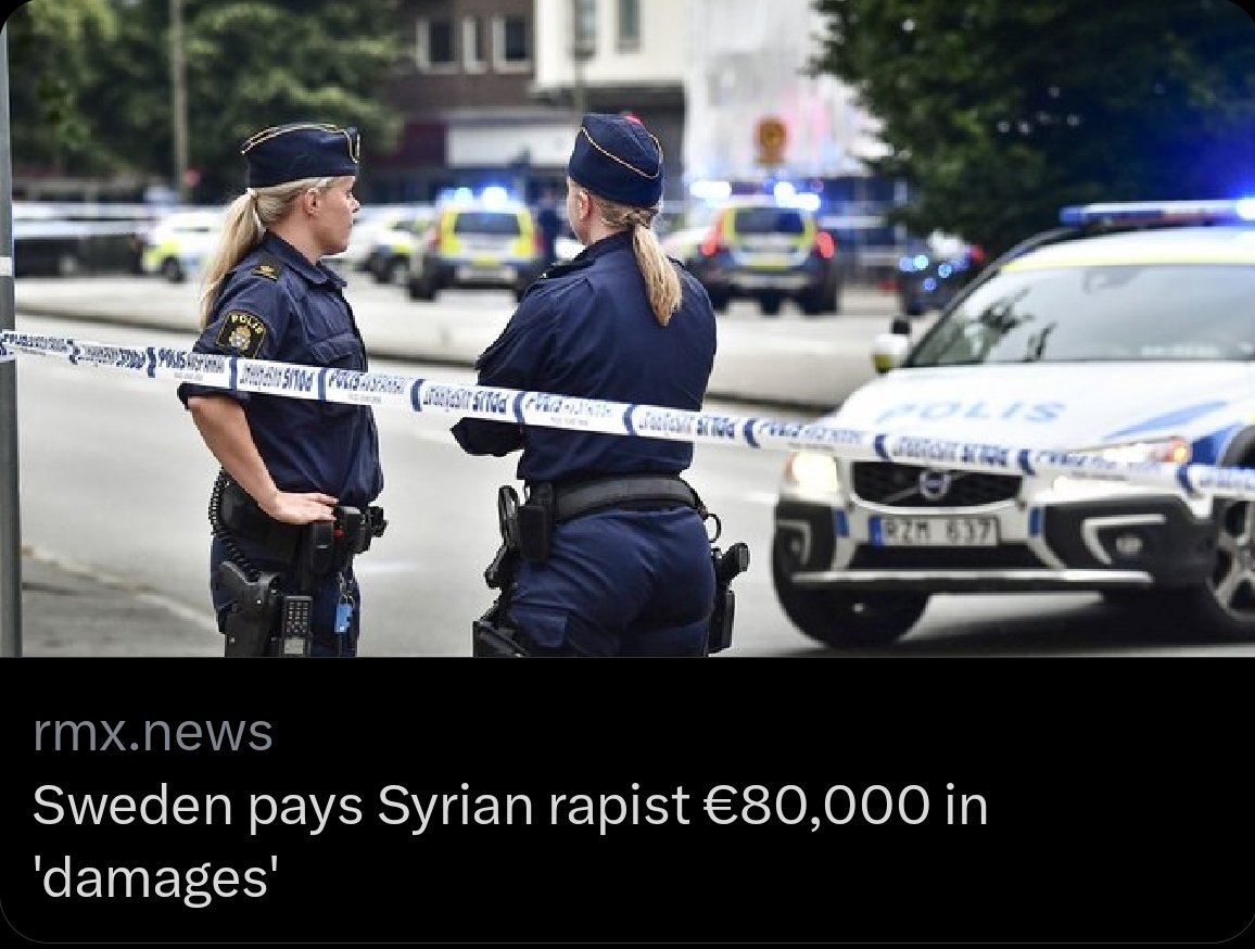 Sweden literally paid a Syrian Migrant 80k because they were 'too harsh' in sentencing him for abducting a woman and r*ping her because he was under 18....

Wtf is wrong with europe....