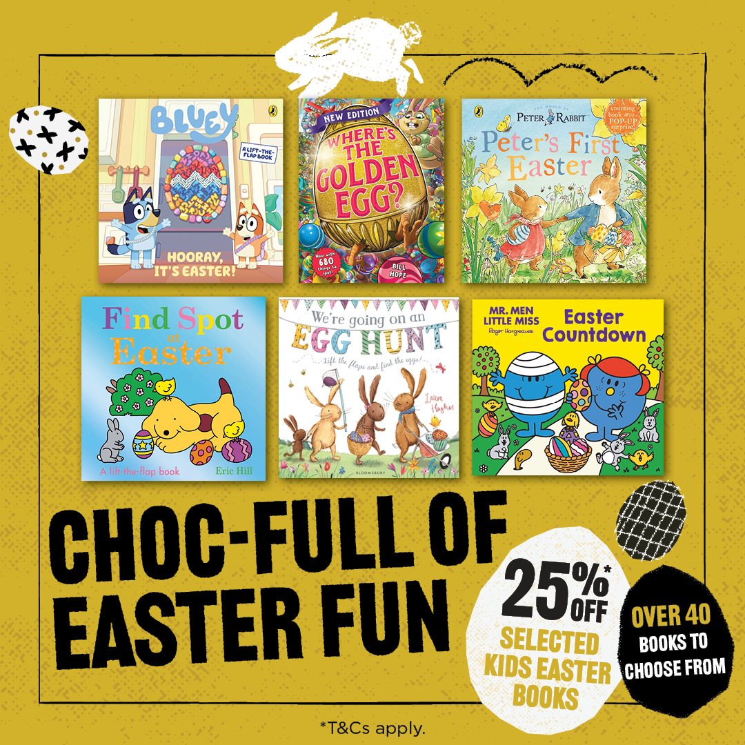 Hop into Easter with 25% off over 40 children's book titles! 🐰🐰⁠ dymocks.shop/easter_promo ⁠ *25% off publisher’s recommended retail price on marked selected titles. Strictly while stocks last. See in store or online for full list of titles. Offer ends 1 April 2024.