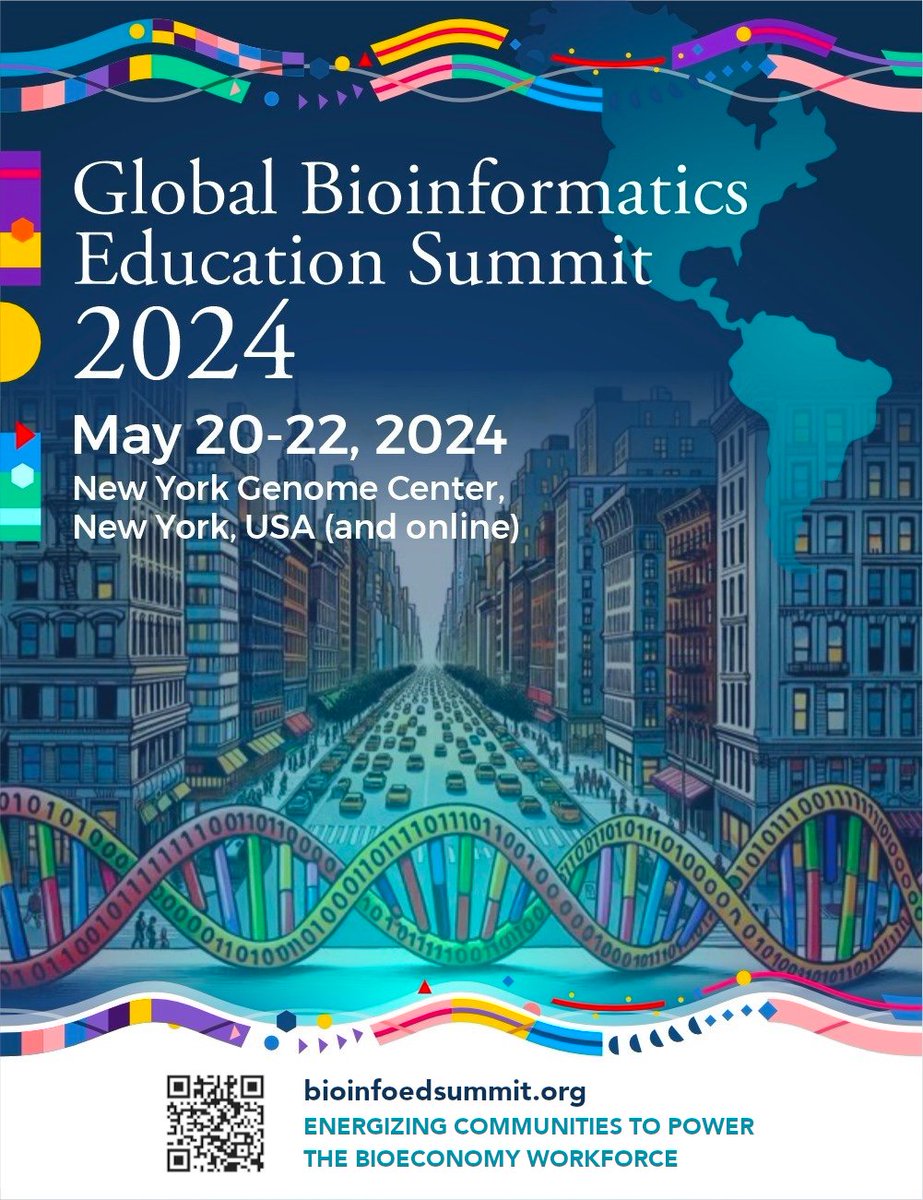 Applications are now open for the 2024 #Bioinformatics Education Summit! Held both virtually and on-site at the New York Genome Centre, this working meeting will bring together bioinformatics education professionals from around the world. Apply now at bioinfoedsummit.org!