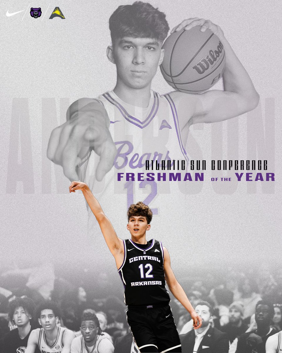 The BEST freshman in the Atlantic Sun this year is right here at Central Arkansas! Congratulations Tucker Anderson! #BearClawsUp