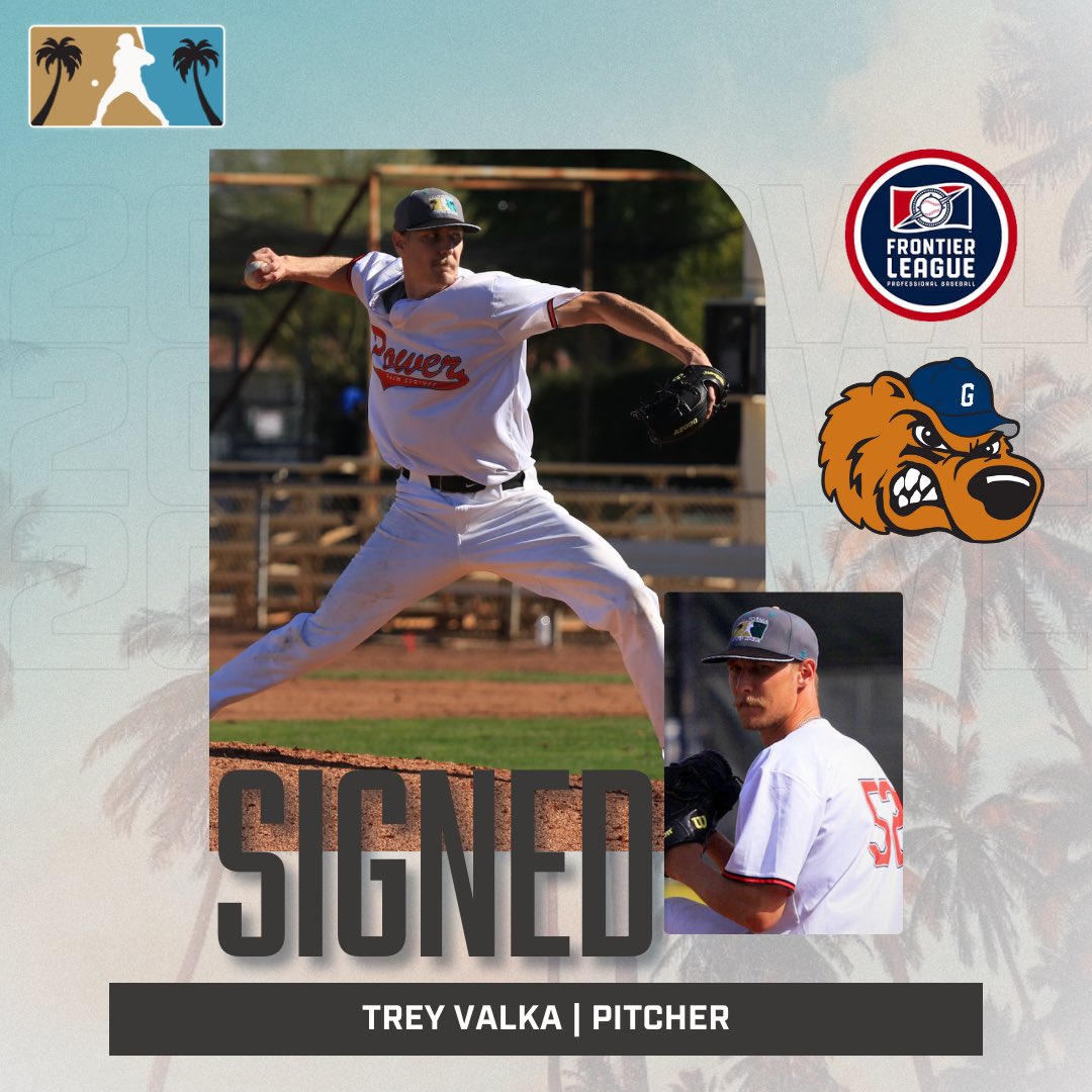 Congratulations to Power RHP Trey Valka (@TreyValka) on being signed by the Gateway Grizzlies (@GatewayGrizzlie) in the Frontier League! 🎉 #CWL2024
