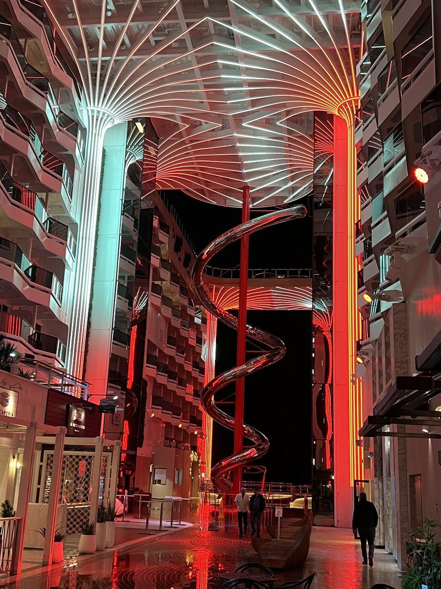 The lights are bright aboard <a href="/MSCCruisesUSA/">MSC Cruises (USA)</a> World Europa, our home for the next week. Beautiful ship. Next stop Palermo, Sicily. <a href="/travelindtoday/">Jen Savedra</a>