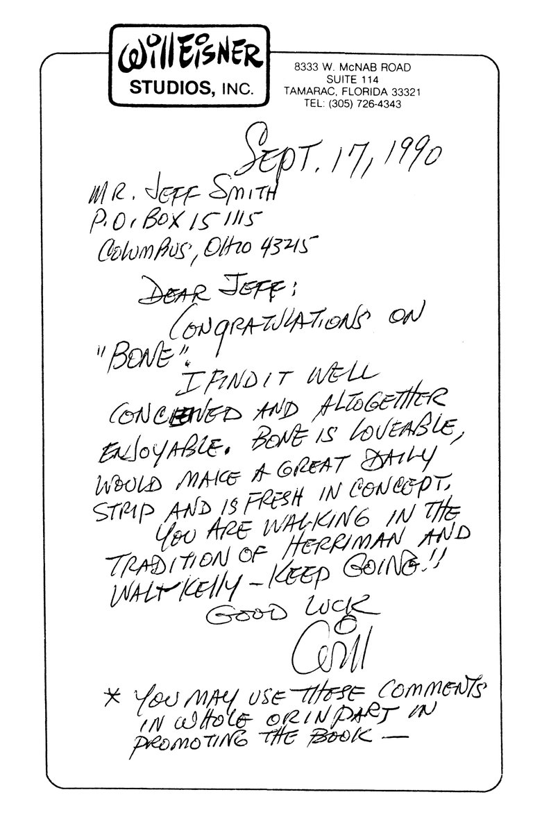 Will Eisner Week is an annual celebration honoring the legacy of Will Eisner, champion of the graphic novel. Here is a letter from Will to Jeff when he was first starting out in comics, which remains one of Jeff’s proudest treasures.