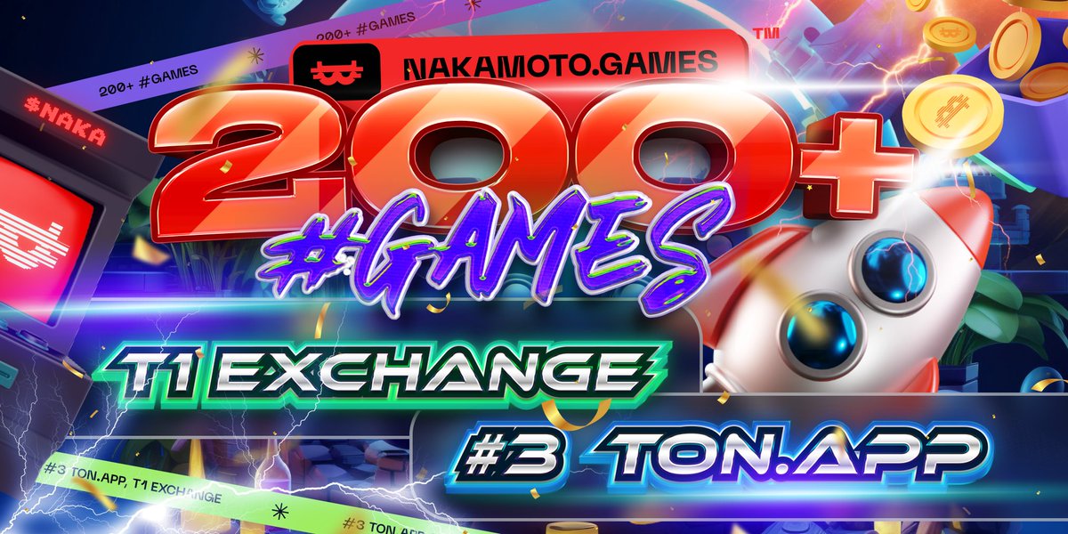 Nakamoto Games offers more than 200 #Games, being the biggest #P2E Ecosystem in the industry. $NAKA provides the only #MultiassetWallet for #Telegram and is the third largest app within the $TON ecosystem. March will bring a T1 listing to $NAKA and yet we're just getting started!