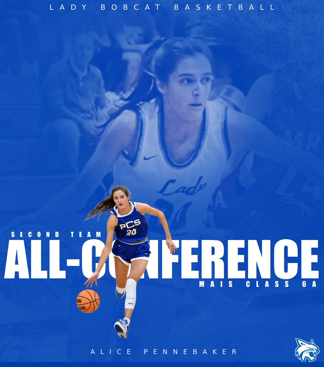 PCS_WBKB1's tweet photo. Another Lady Bobcat has received post-season honors! Alice Pennebaker was selected as Second-Team All-Conference. Congratulations, Alice! https://t.co/AatqUwjxxH